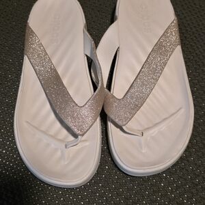 CROCS Women's Sparkle Sandals - Cream